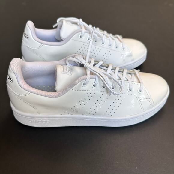 Adidas Cloudfoam Advantage Clean White Sneakers Women’s 9.5 Tennis Y2K Style - Picture 5 of 11